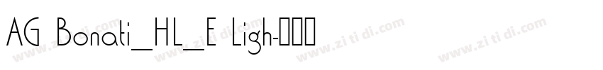 AG Bonati_HL_E Ligh字体转换